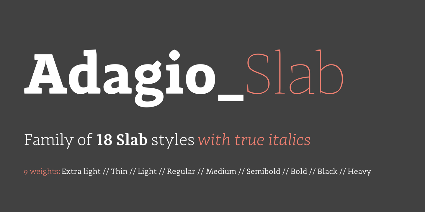 Beispiel einer Adagio Slab-Schriftart #5
